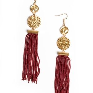 Lotus Garden red earrings